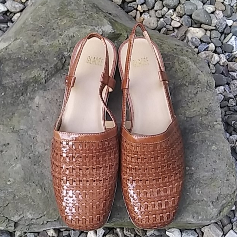 Glacee "Fritzy" Braided Leather Slingback Sandal - Picture 3 of 12